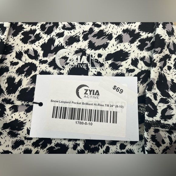 Snow Leopard Pocket Brilliant Hi-Rise 7/8 24” 8-10 ZYIA NWT - Picture 12 of 14